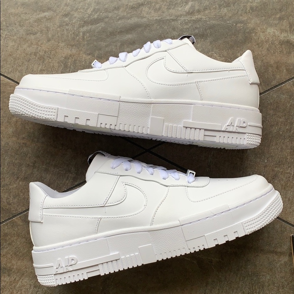 NIKE W AF1 PIXEL WHITE/WHITE-BLACK-SAIL - Picture 14 of 16
